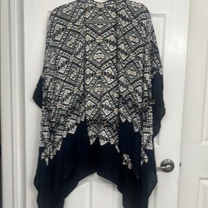 Reversible Geometric  Kimono Cardigan